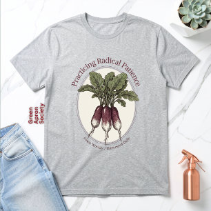 Vintage Radish Botanical Field Notes Gardening Tri-Blend Shirt
