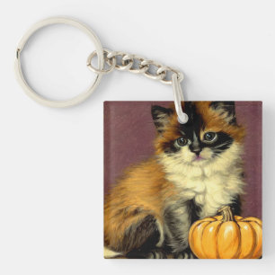 Vintage Ragdoll Halloween Cat Key Ring