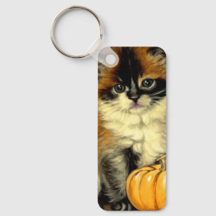 Vintage Ragdoll Halloween Cat Key Ring