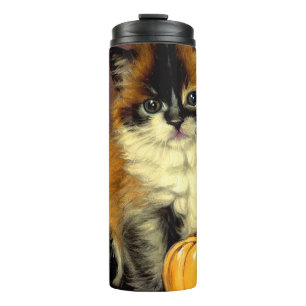Vintage Ragdoll Halloween Cat Thermal Tumbler