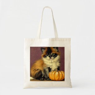 Vintage Ragdoll Halloween Cat Tote Bag
