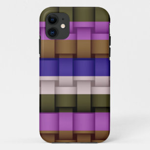 Vintage raibow stripes modern design iPhone 11 case