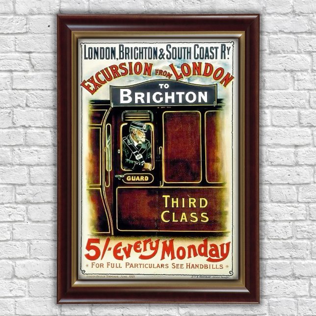Vintage Rail Excursion Advertising Poster (Creator Uploaded)