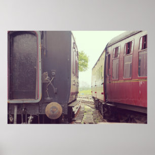Vintage Railway Carriages Poster