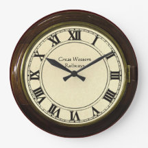 vintage railway station look clock