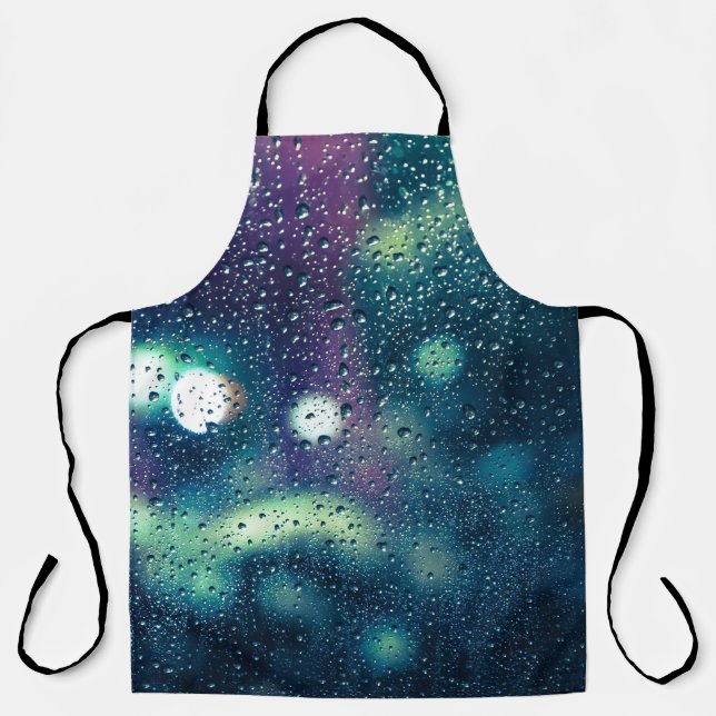 Vintage Rain Drops Window Effect Apron (Front)