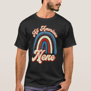 Vintage Rainbow All American Nene 4th Of July Patr T-Shirt