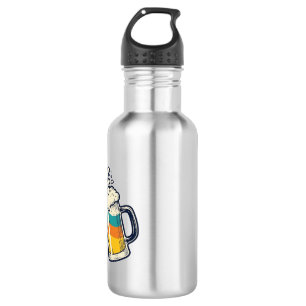 Vintage Rainbow Beer Mug Cheers Vector Shirt_1 532 Ml Water Bottle