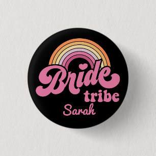 Vintage Rainbow Birde Tribe Badge Button