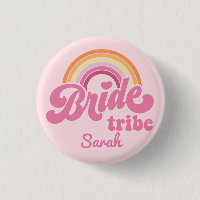 Vintage Rainbow Birde Tribe Badge Button