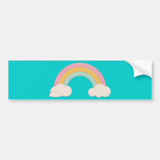 Vintage Rainbow Bumper Sticker