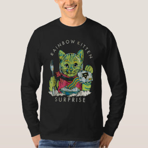 Vintage Rainbow Kitten Surprise Cat T-Shirt