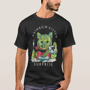 Vintage Rainbow Kitten Surprise Cat T-Shirt