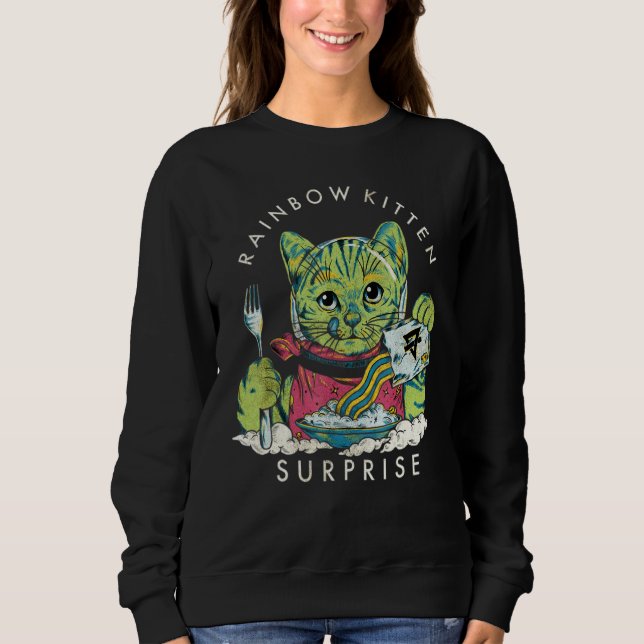 Vintage Rainbow Kitten Surprise Sweatshirt (Front)