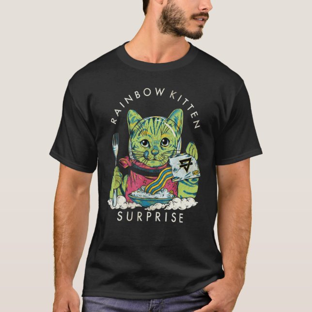 Vintage Rainbow Kitten Surprise T-Shirt (Front)