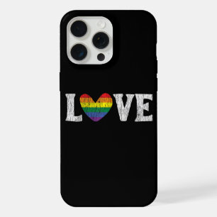 Vintage Rainbow Love Proud Family Matching Gay Les iPhone 15 Pro Max Case