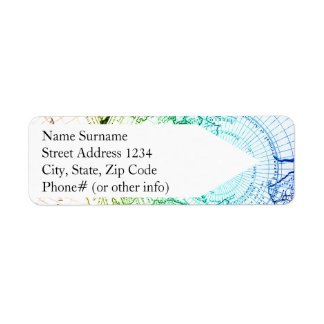 Vintage Rainbow Old Maps Design for Home Casino Return Address Label