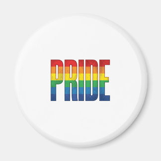 Vintage Rainbow Pride Typography Shirt Design_1 Magnet