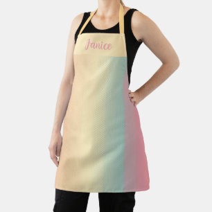 Vintage Rainbow Retro Sunset Gradient Design Apron