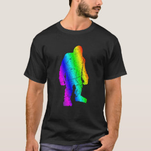 Vintage Rainbow Sasquatch Big Foot Lover T-Shirt