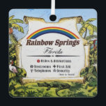 Vintage Rainbow Springs Florida Map Metal Tree Decoration<br><div class="desc">Florida's Rainbow Springs attraction map repurposed on an ornament. This was a vintage postcard so there may be some signs of wear showing on the image.</div>