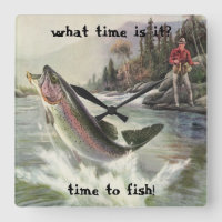 Vintage Rainbow Trout Fisherman Fishing for Fish