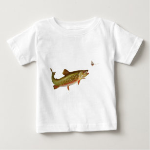 Vintage Rainbow Trout Fly Fishing Baby T-Shirt