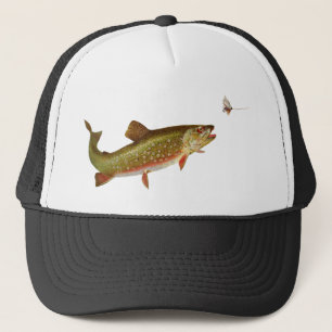 Vintage Rainbow Trout Fly Fishing Trucker Hat