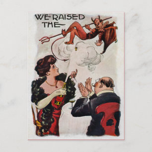 Vintage Raise the Devil Postcard