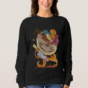 Vintage Ramen Noodle Monster Kaiju Japanese Noodle Sweatshirt