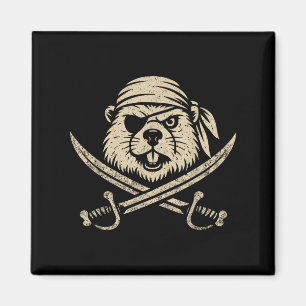 Vintage Rate Groundhog And Crossbones Magnet