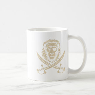 Vintage Rate Lion And Crossbones Safari Animal Coffee Mug