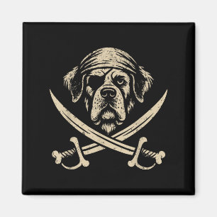 Vintage Rate Saint Bernard Crossbones Dog Lover  Magnet