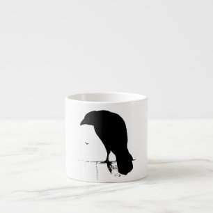 Vintage Raven - Customised Goth Crows Ravens Espresso Cup