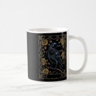 Vintage Raven Tarot Card Gothic Wiccan Pagan Witch Coffee Mug