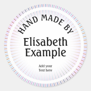 Vintage RAYS coloured 1 + your backg. & Text Classic Round Sticker