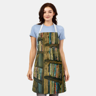 Vintage reading artwork apron
