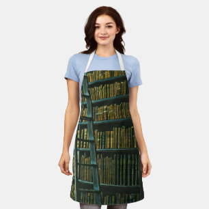 Vintage reading artwork gift apron