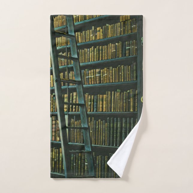 Vintage reading artwork gift hand towel (Hand Towel)