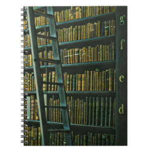 Vintage reading artwork gift notebook