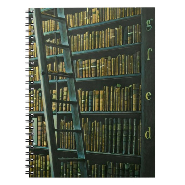 Vintage reading artwork gift notebook (Front)