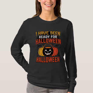 Vintage Ready For Halloween Candy Bucket Shirt Des