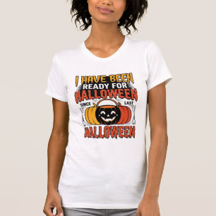 Vintage Ready For Halloween Candy Bucket Shirt Des