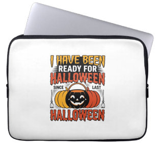 Vintage Ready For Halloween Candy Bucket Shirt Des Laptop Sleeve