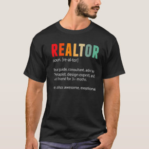 Vintage Realtor Definition Broker House Agent T-Shirt
