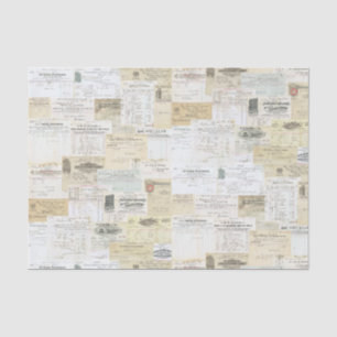 Vintage Receipts Tissue Paper