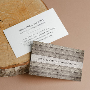 Vintage Reclaimed Wood Business Card