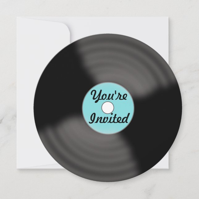Vintage Record Invitations (Front)