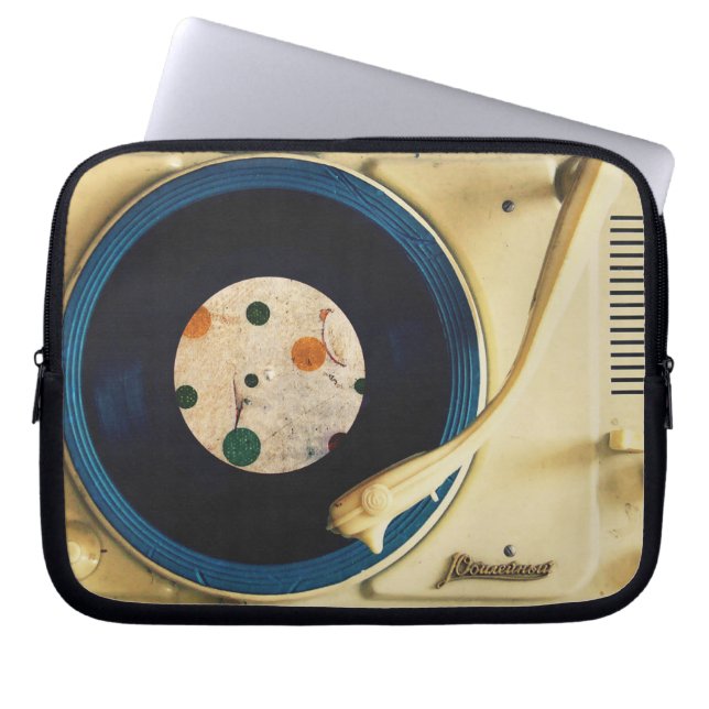 Vintage Record player Laptop Sleeve (Front)