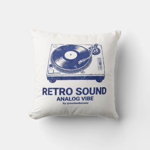 Vintage Record Player Retro Vinyl Turntable Analog Cushion